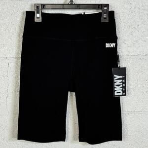 Dkny Sport woman's  High-Waist 9 inch Bike Shorts Black, XS